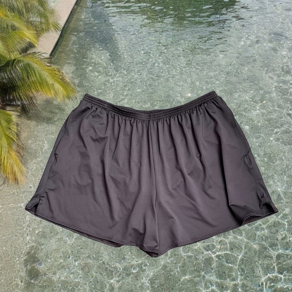 GABAR Swimwear Chlorine Resistant Brown Swim Shorts with Pockets Plus Size 22W - Picture 15 of 16